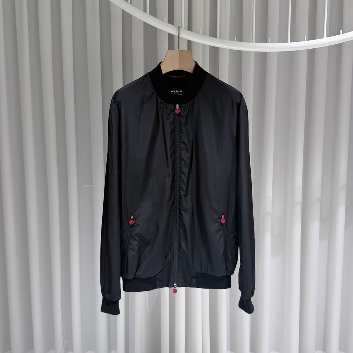 (A+/56) / 키톤 시마 나일론 블루종 봄버 자켓 블랙 상품이미지1