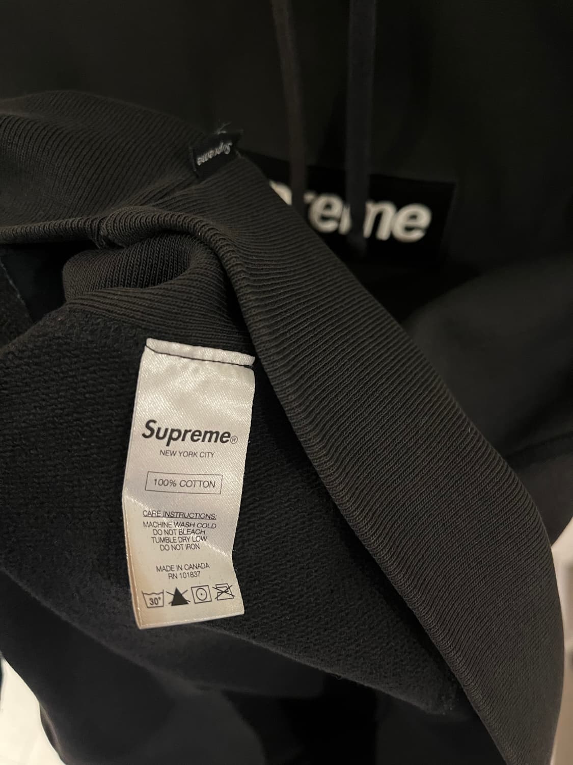 Supreme Box Logo Hoodie Black 상품이미지5