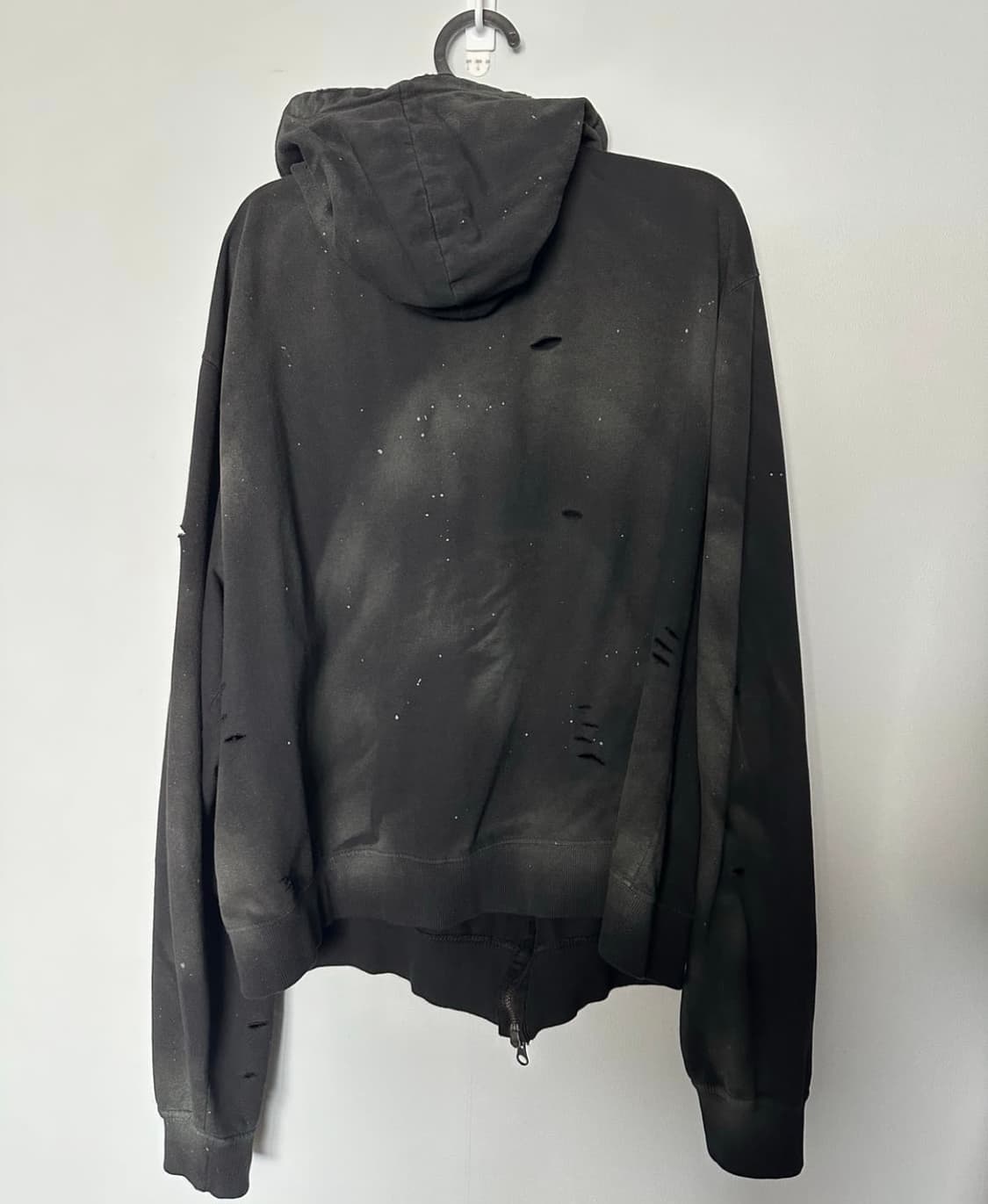  언더마이카 빈티지 웨이빙 지퍼 슬림핏 후드집업 상품이미지1