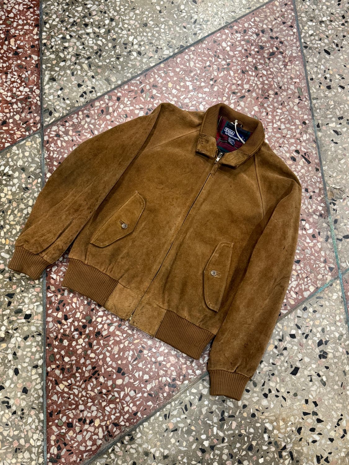 폴로 랄프로렌 스웨이드 헤링턴 자켓 (S) 상품이미지2