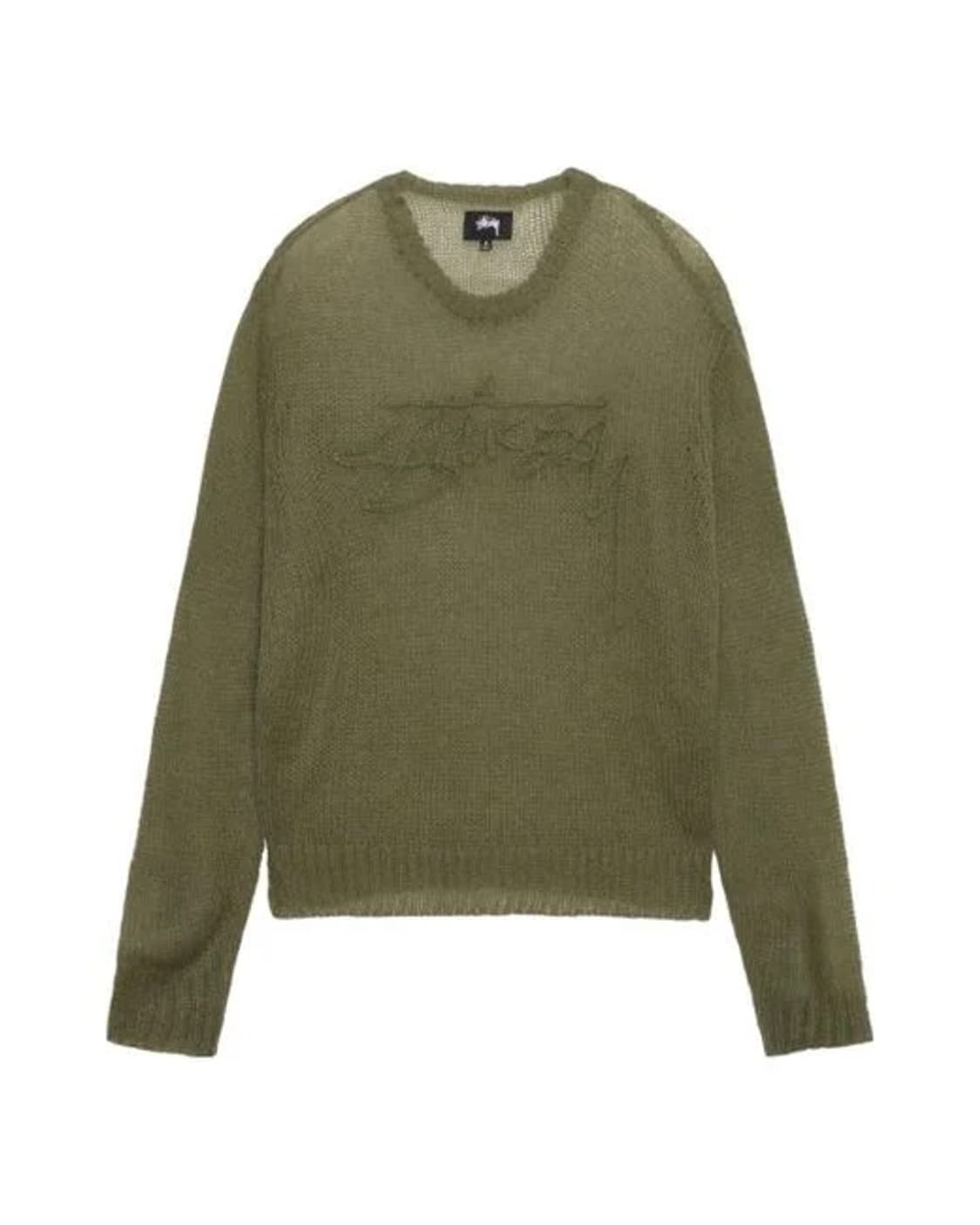 Stussy Loose Knit Logo Sweater Cypress 상품이미지1