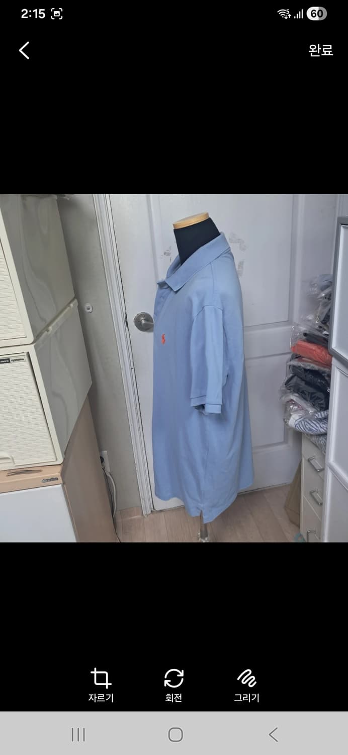 폴로 랄프로렌 카라티 반팔티셔츠 하늘색 L(약100) 상품이미지2