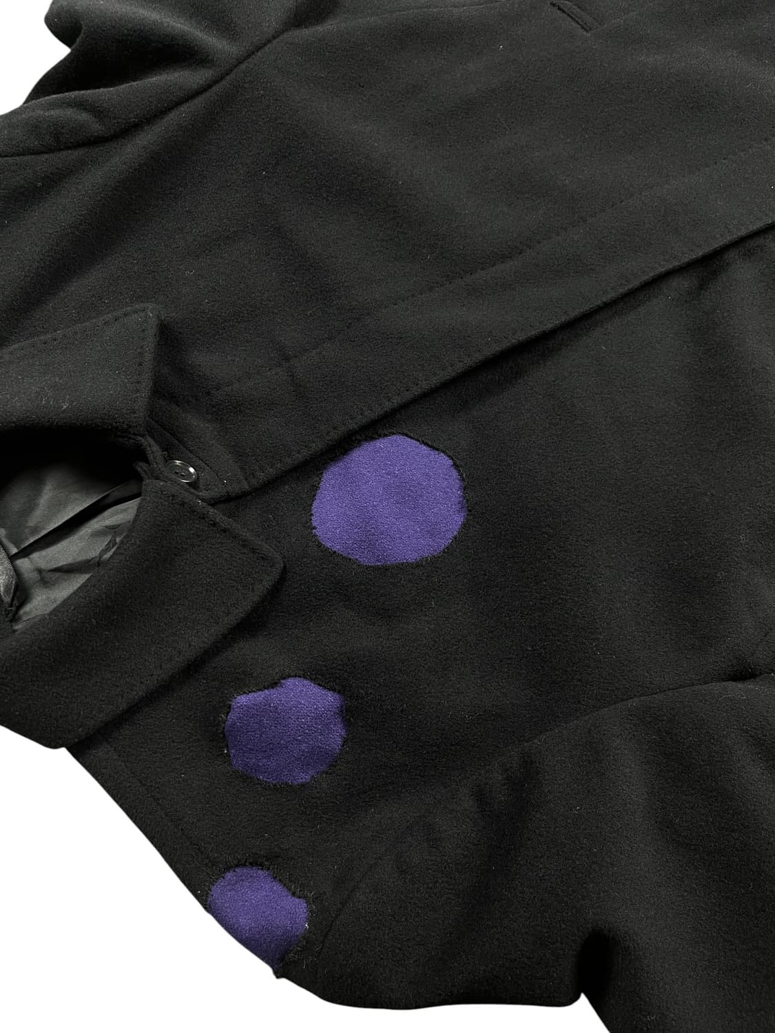 Vintage 보라색 도트 포인트 하프 코트 상품이미지4