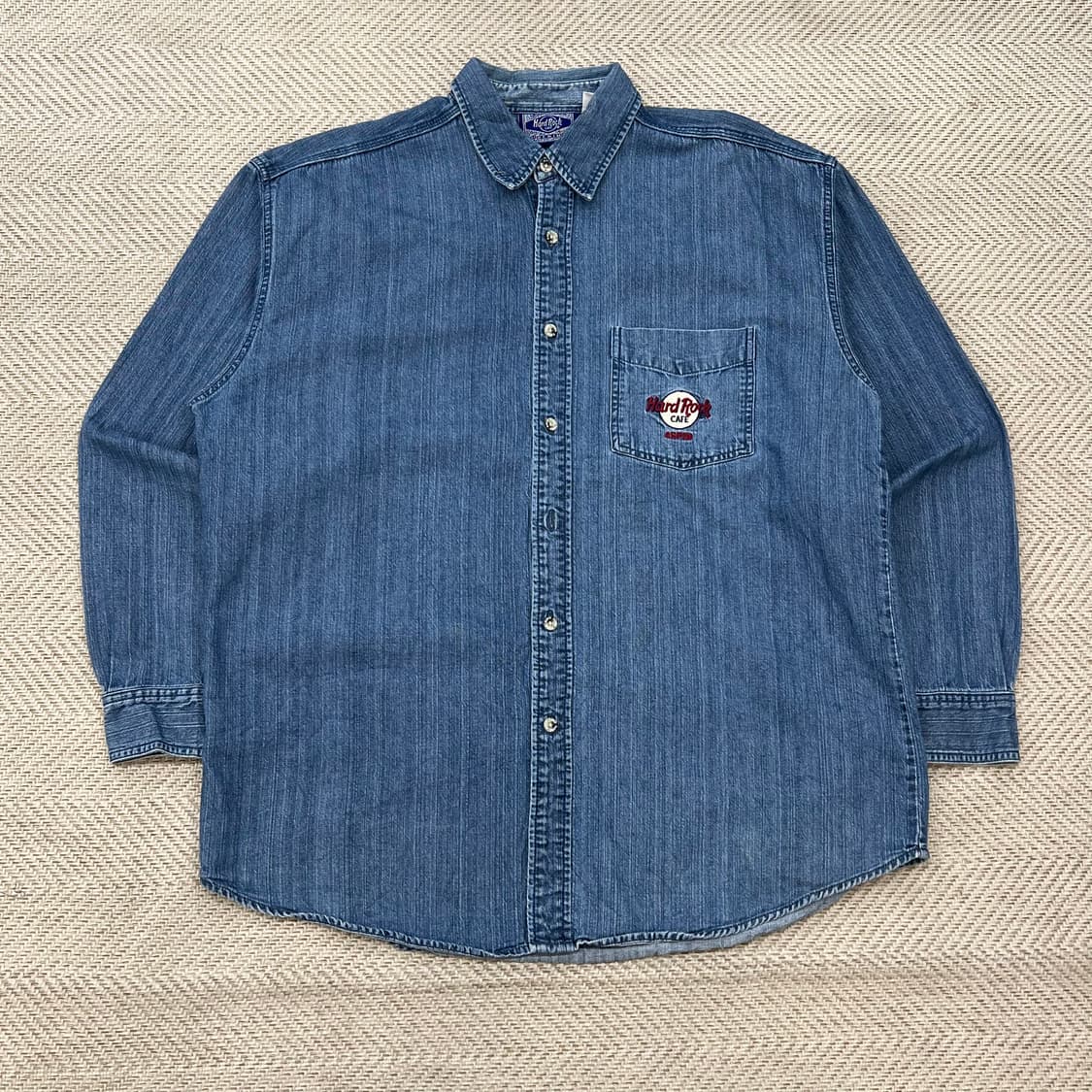 하드락 카페 자수 데님 셔츠 r3139 상품이미지1