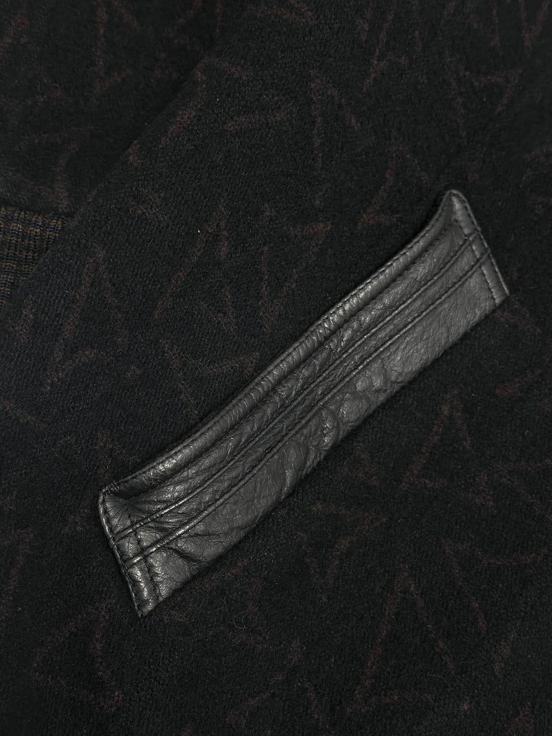 Redford 가죽 배색 모직 블루종 자켓 상품이미지5