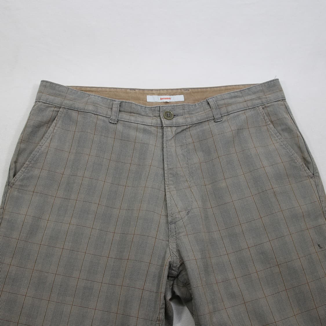 (착용컷) BEAMS 체크 팬츠 (남성용 34-35) 상품이미지4
