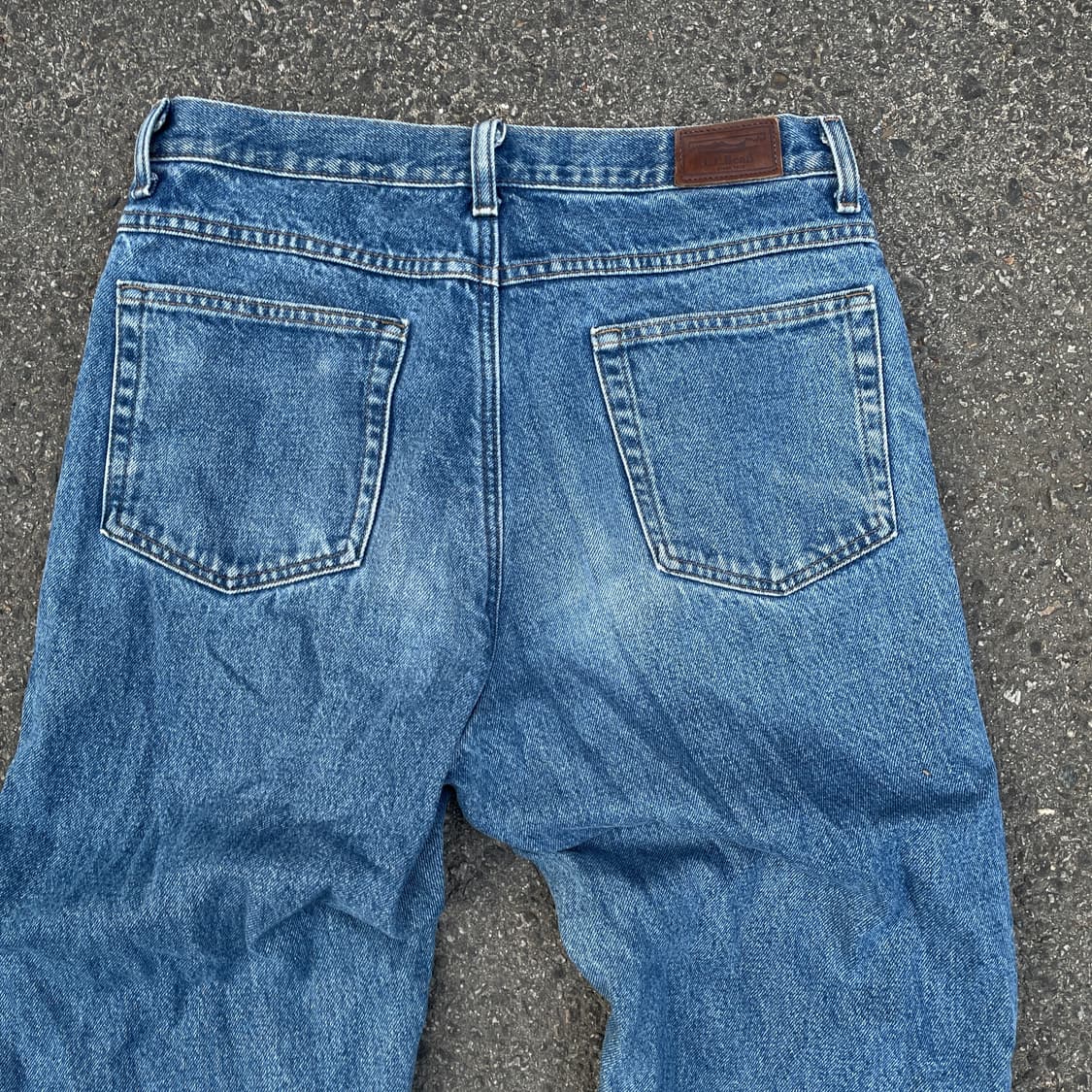 90s 엘엘빈 플란넬 안감 데님 팬츠 올드스쿨 새깅 청바지 32 상품이미지6