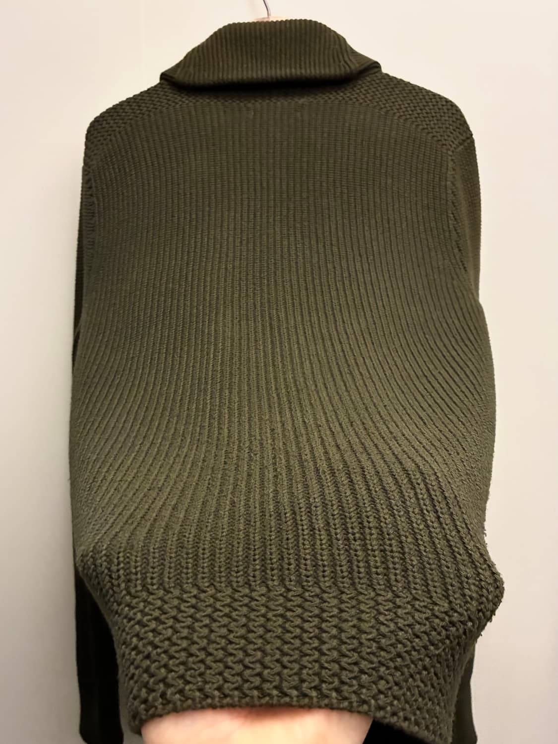 (S/100)POLO 폴로랄프로렌 코튼 숄카라 가디건 카키그린 상품이미지9