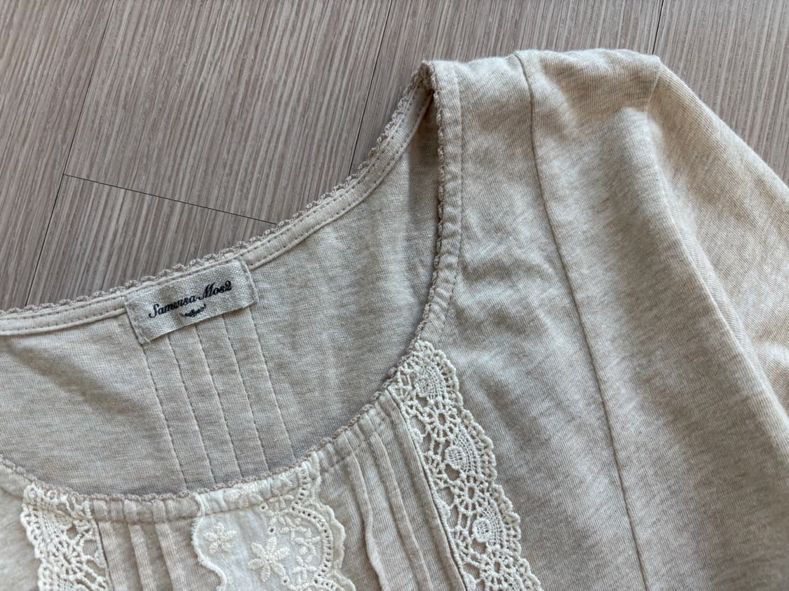 사만사모스 자수 티셔츠+롱후드집업 상품이미지4