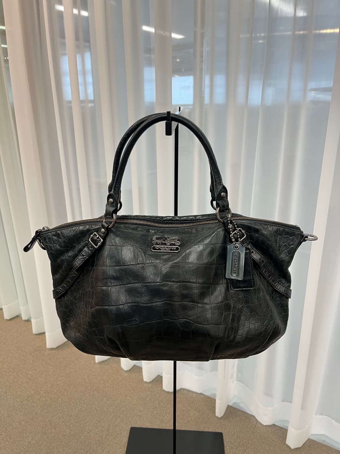 Coach Crocodile Pattern Leather Shoulder 상품이미지7
