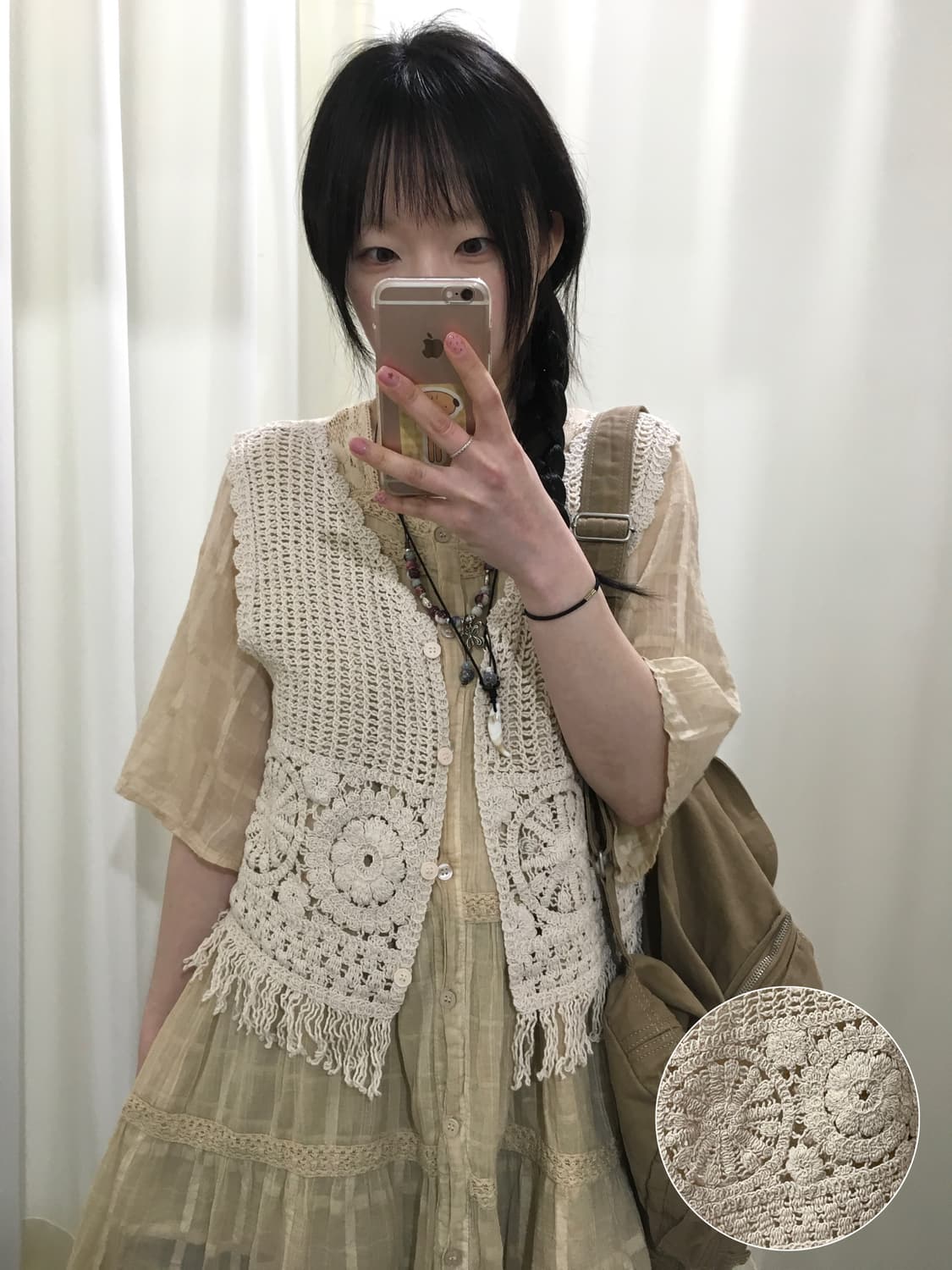 hippie crochet vest 상품이미지1