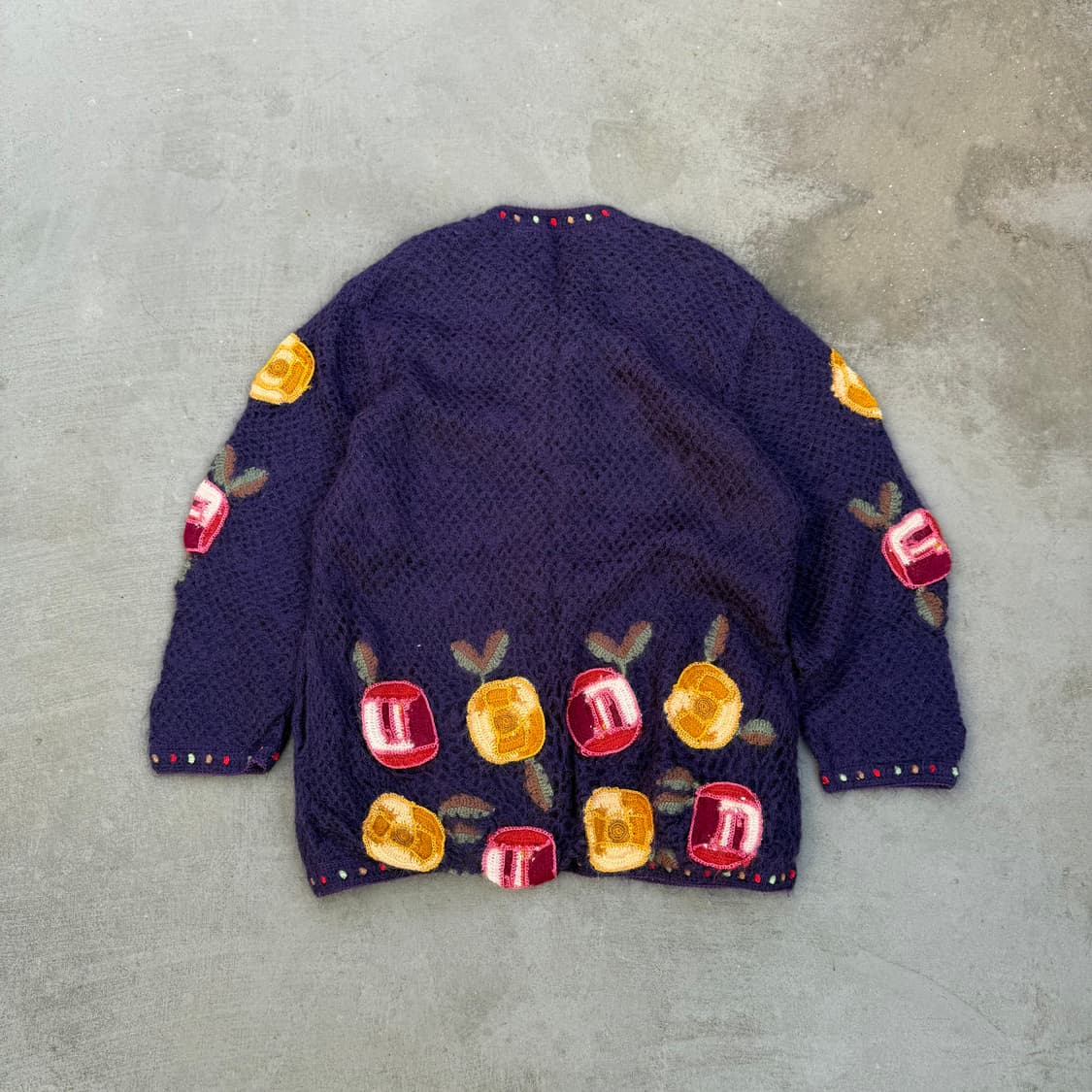 VTG 꽃 자수 가디건 상품이미지6