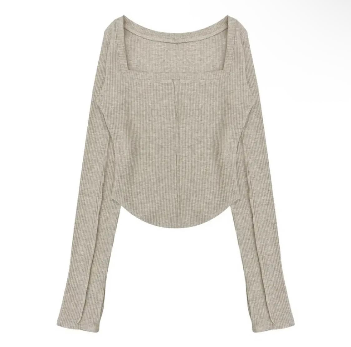 플리즈노팔로우) 구버전 바비탑 오트밀멜란지 F 상품이미지1