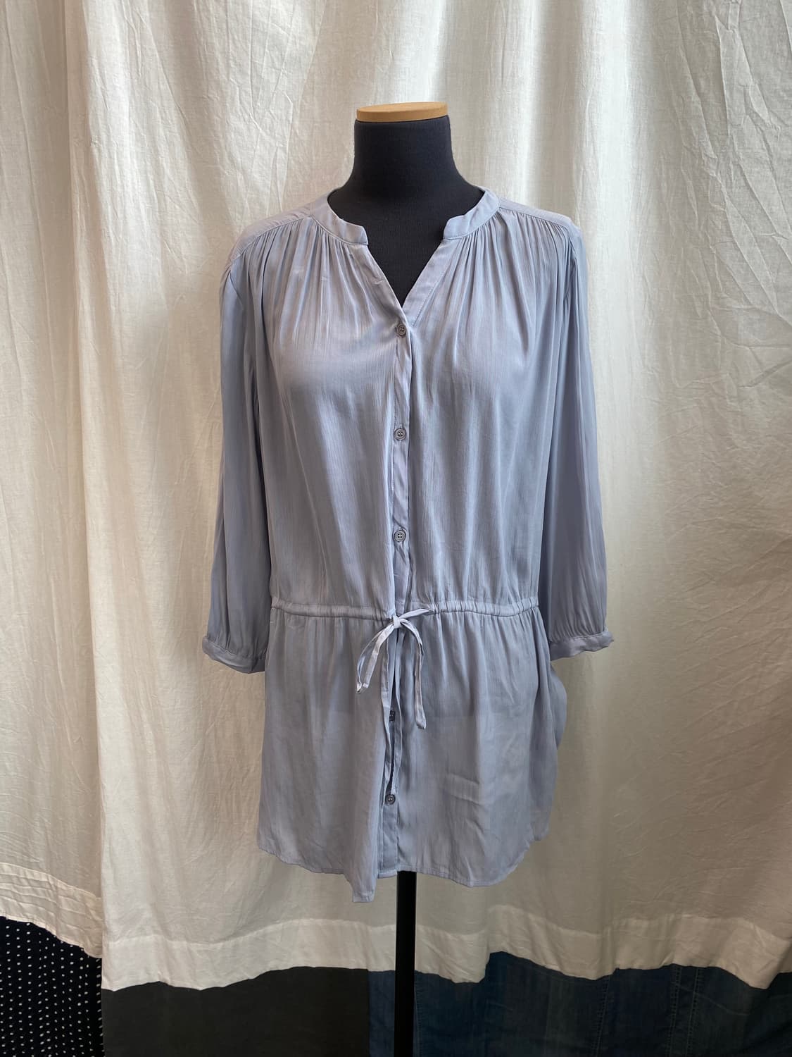 더스티블루 7부 블라우스(L) 상품이미지1