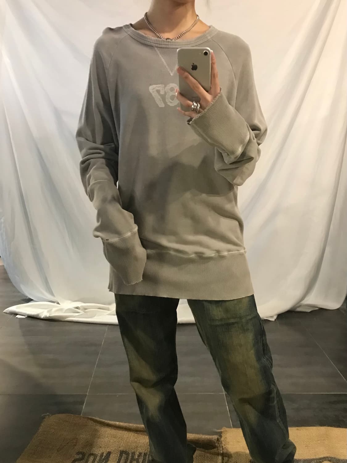 Diesel Luxury Of Dirty 737 Grey Sweatshi 상품이미지7