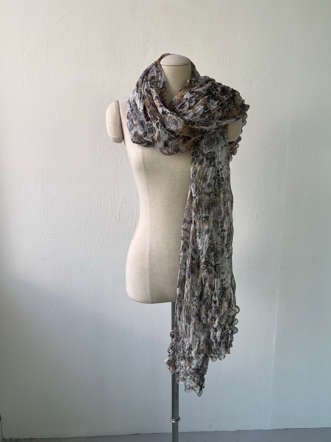 플라워 레오파드 팝콘 스카프  상품이미지5