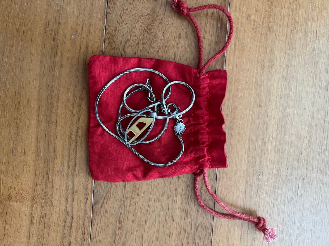 디젤 투톤 팬던트 목걸이 상품이미지3