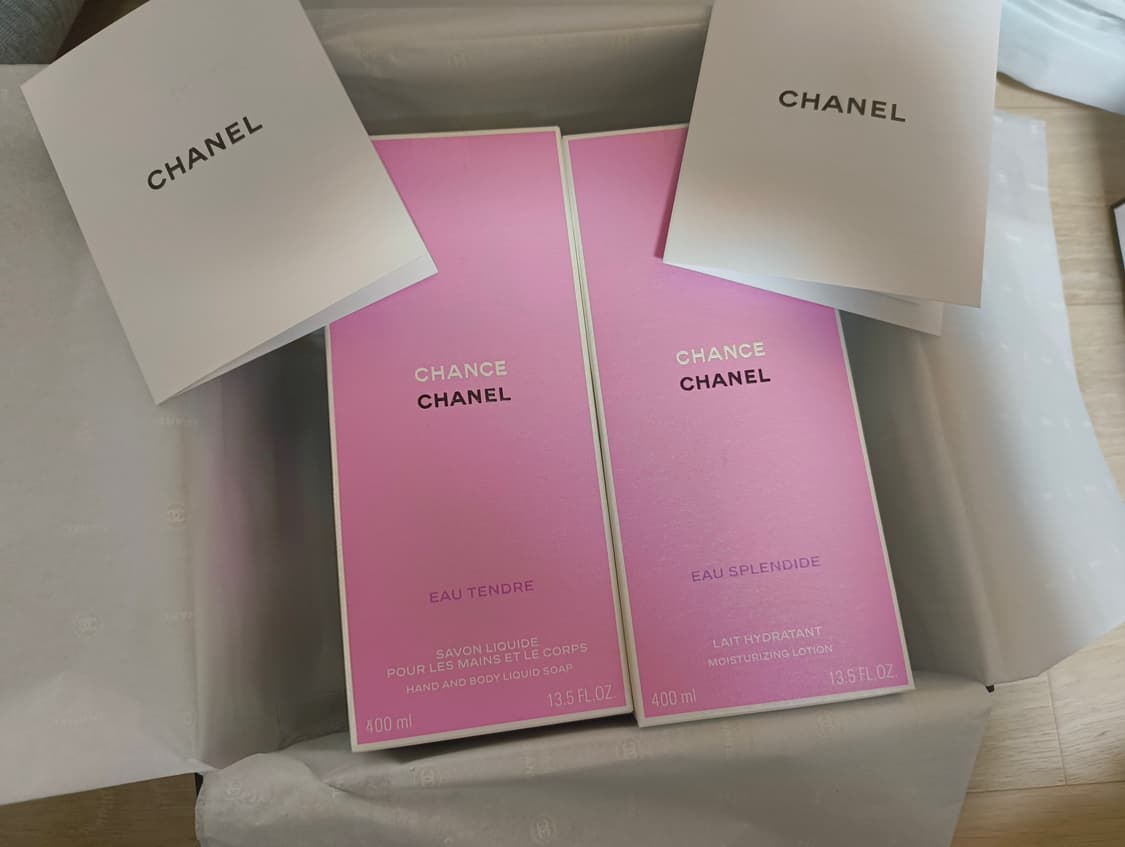 샤넬 샹스 핸드앤바디워시, 로션 2종 선물 세트 새상품 상품이미지1