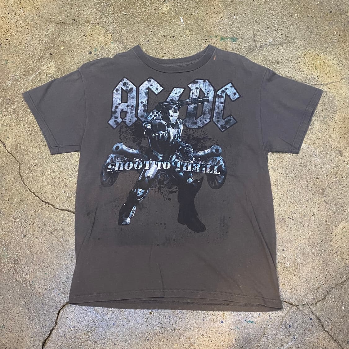 레어) 미국 빈티지 ACDC 아이언맨 공식 굿즈 콜라보 티셔츠 반팔티 상품이미지1