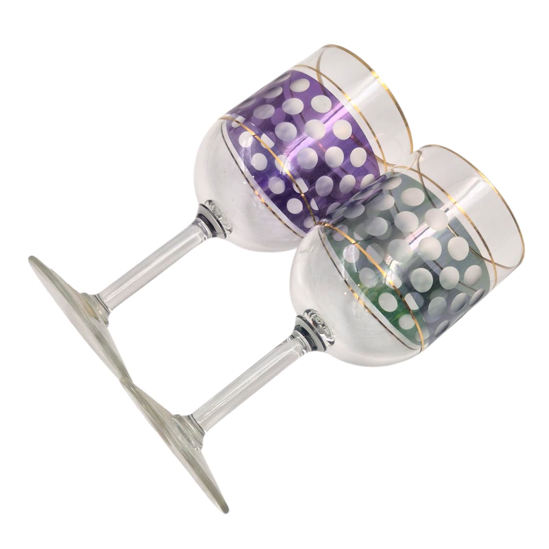 80s 오츠카 컬러 도트 애칭 고블렛 4p 세트 상품이미지3