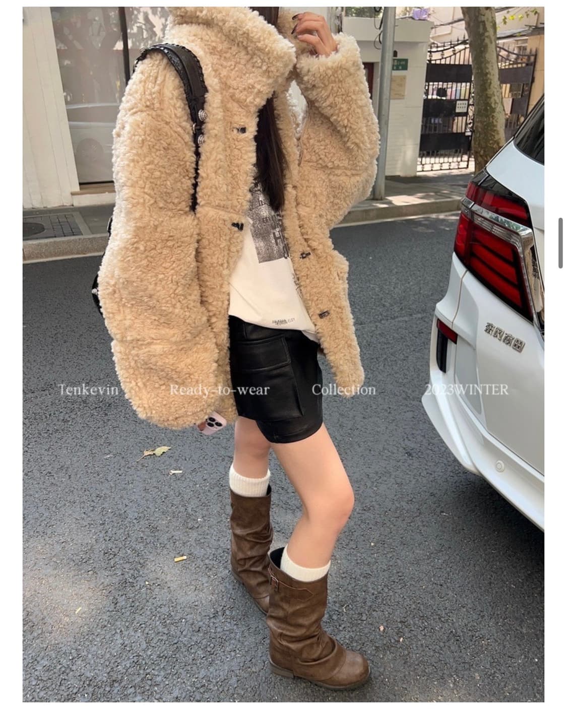 퍼 리버시블 무스탕 코트 자켓 상품이미지4