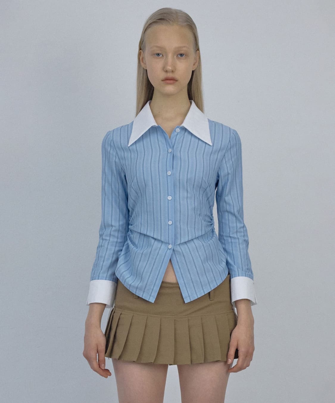 스컬프터 클래식 셔츠 블루 상품이미지1