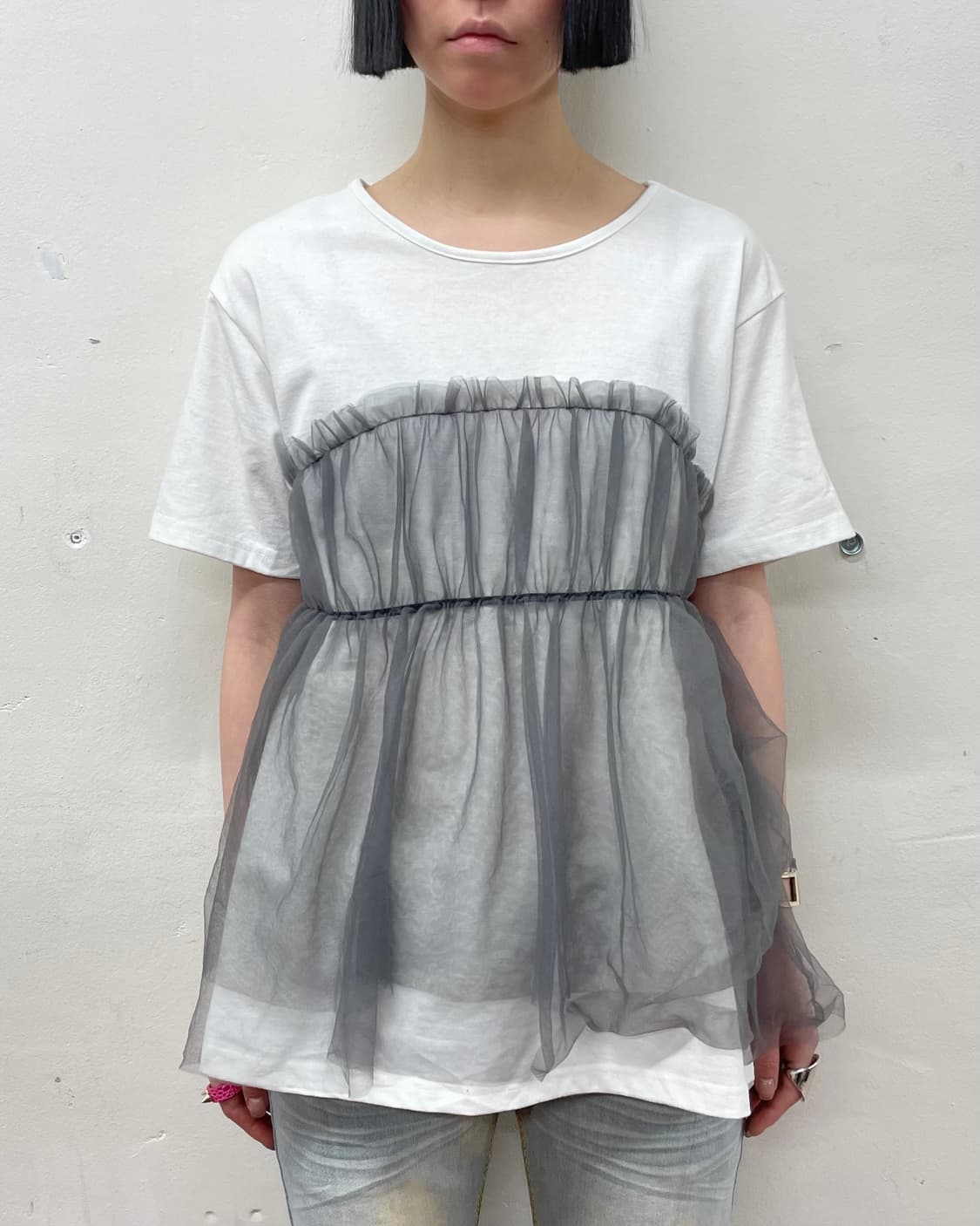 Black Lace Basic T-shirt  상품이미지1