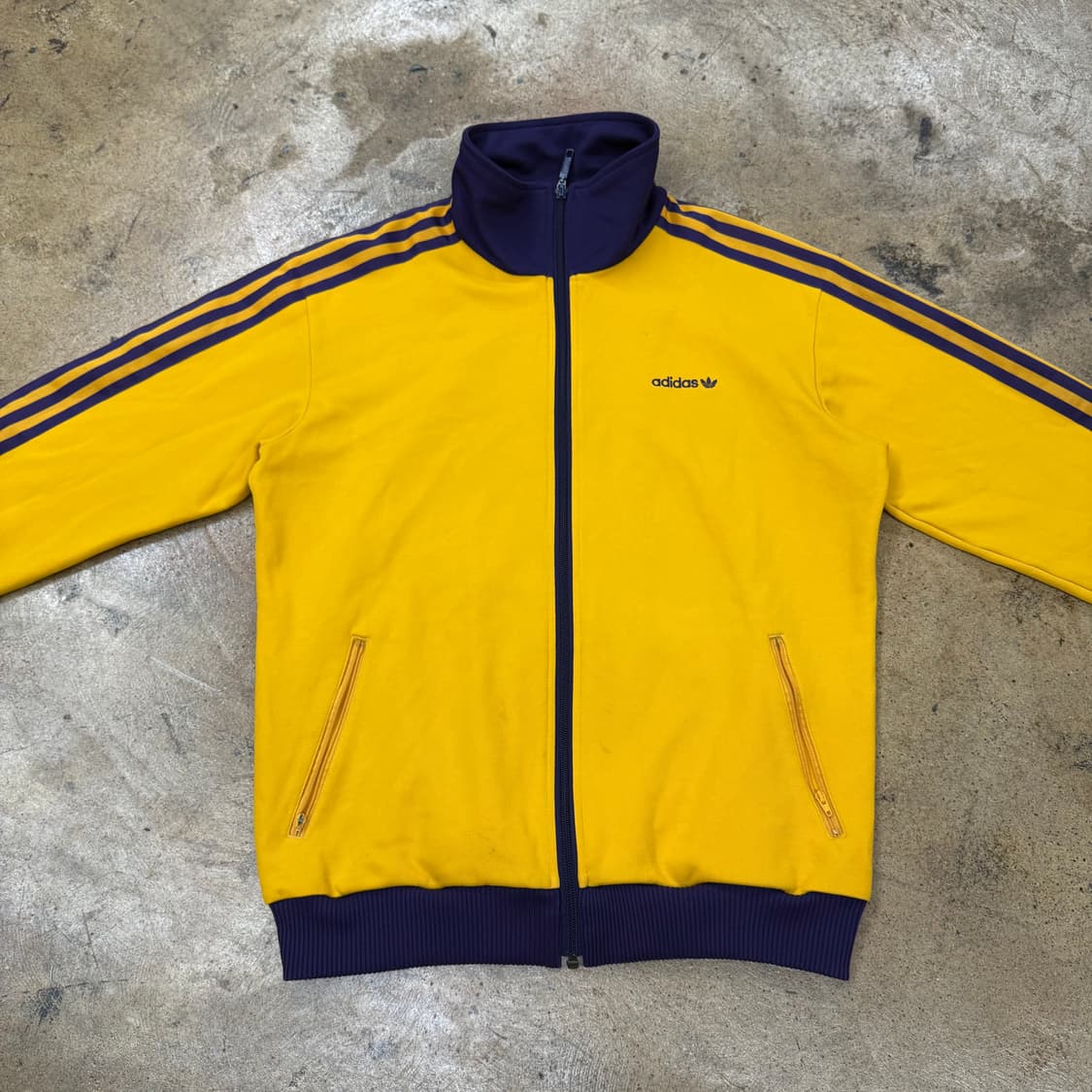 아디다스 옐로우 퍼플 베켄바우어 져지 트랙탑 100 상품이미지3