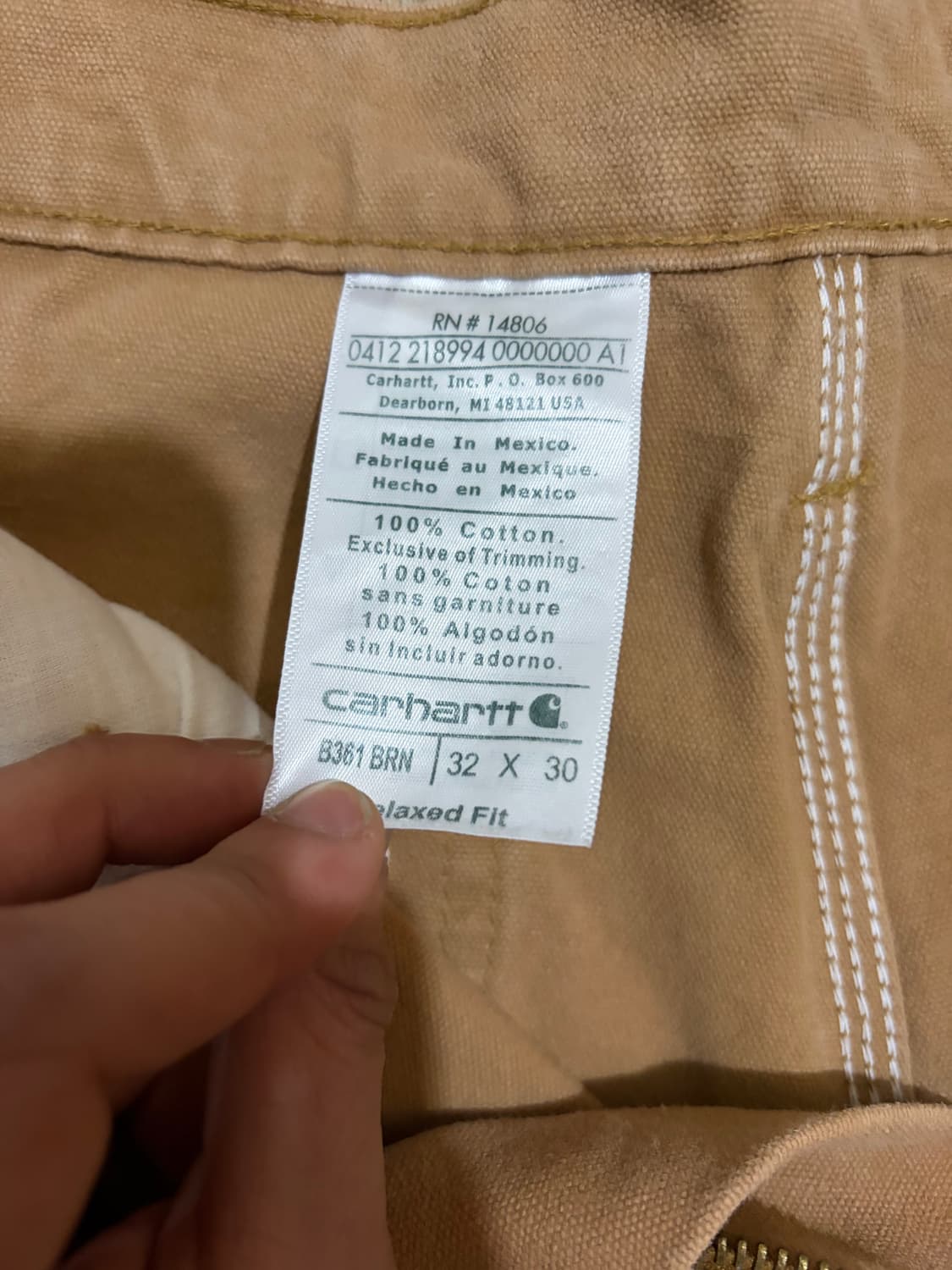 32) 칼하트 더블니 팬츠 브라운 상품이미지4