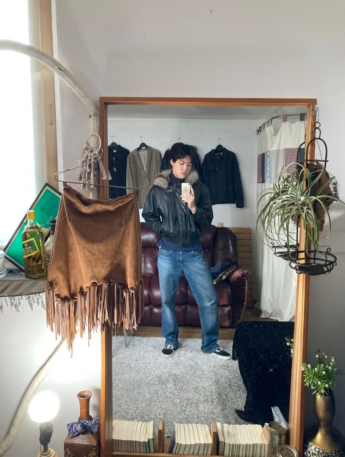 USA vtg 램스킨 자켓 상품이미지6