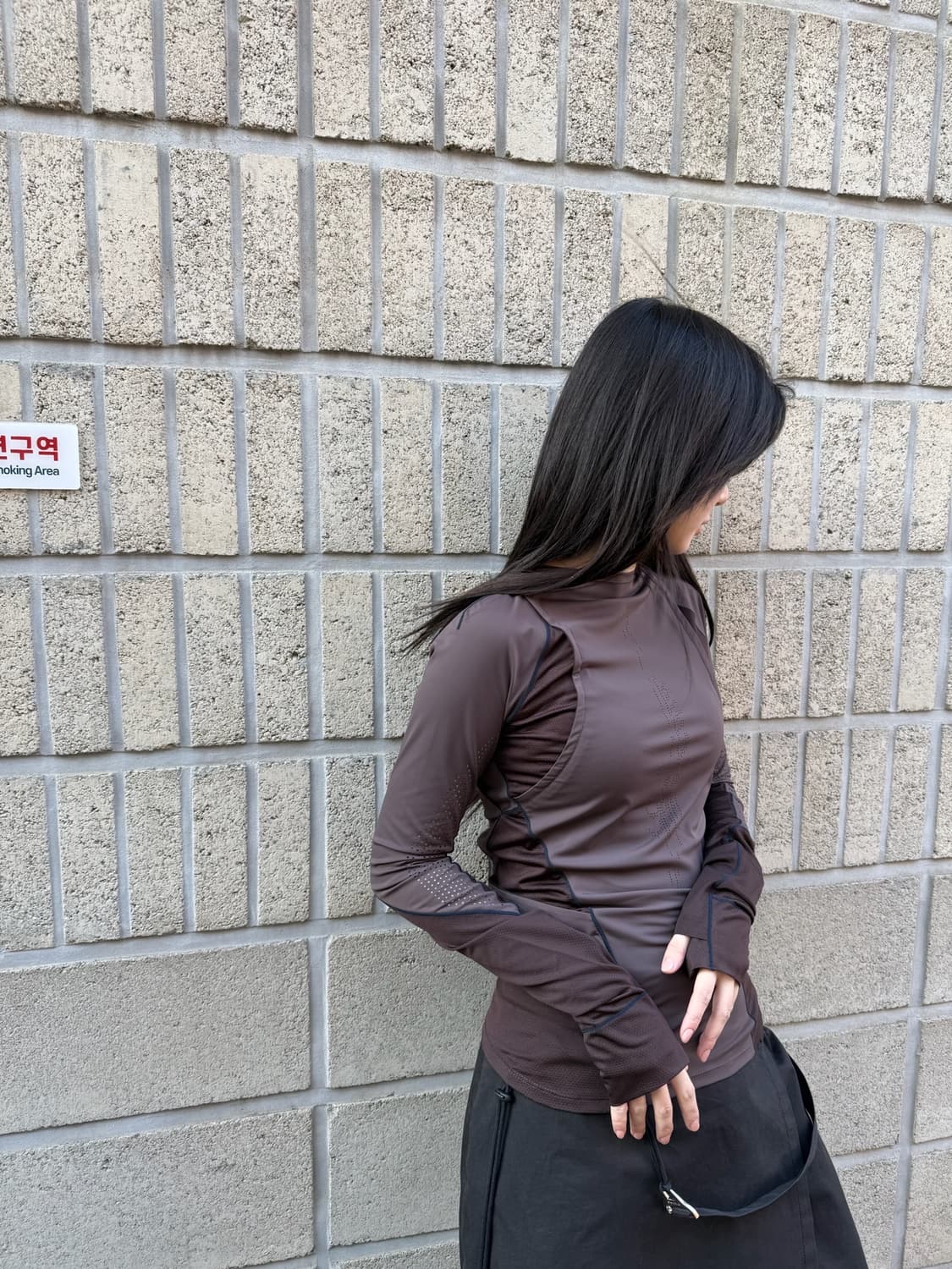 혜인 서 매쉬 디테일 롱 슬리브 상품이미지7