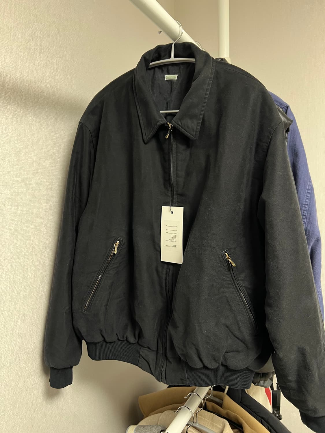 26ss 아프레쎄 실크 몰스킨 자켓 블랙 2사이즈 상품이미지2