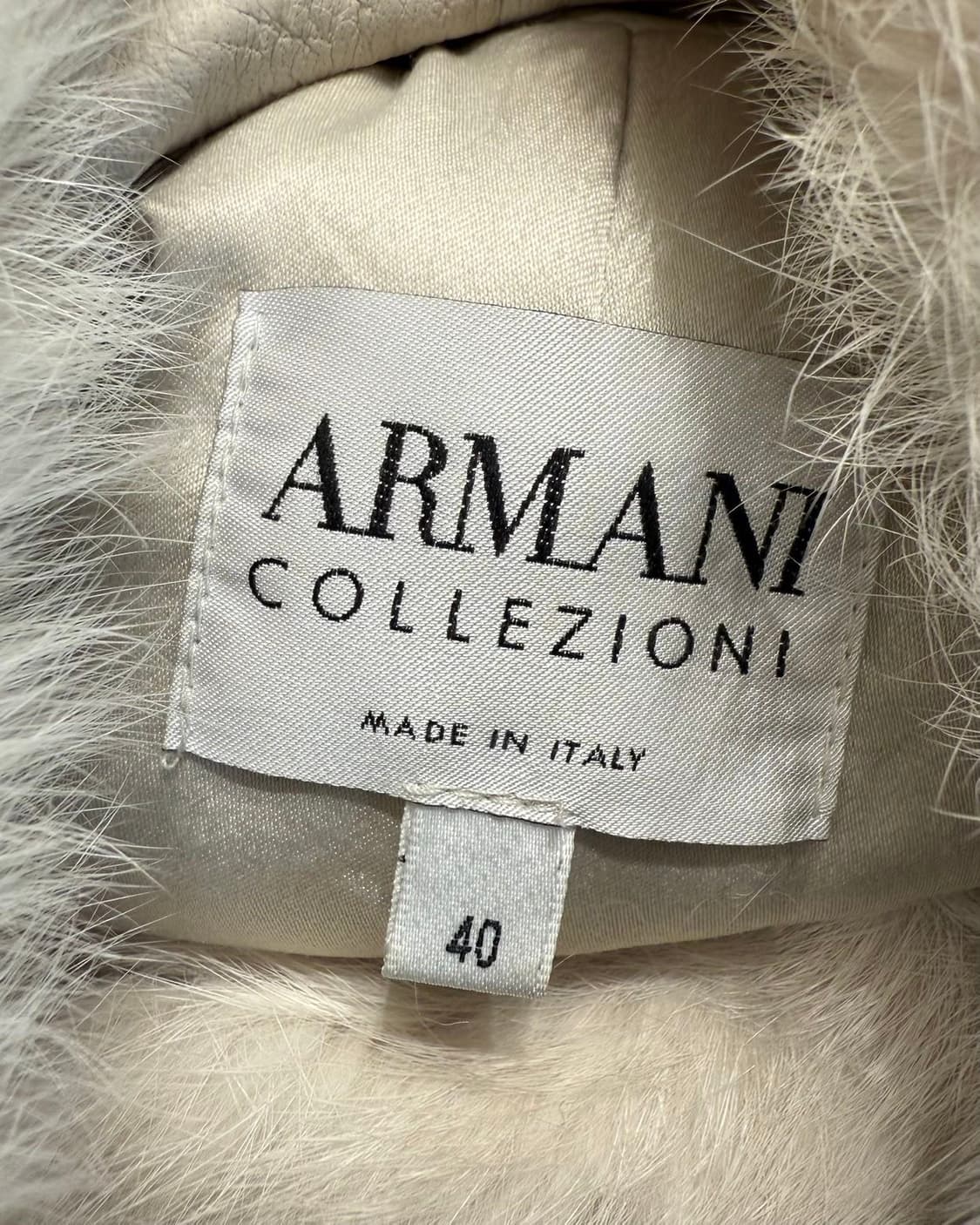 아르마니 꼴레지오니 아이보리 쉽스킨 무스팅 자켓  상품이미지8