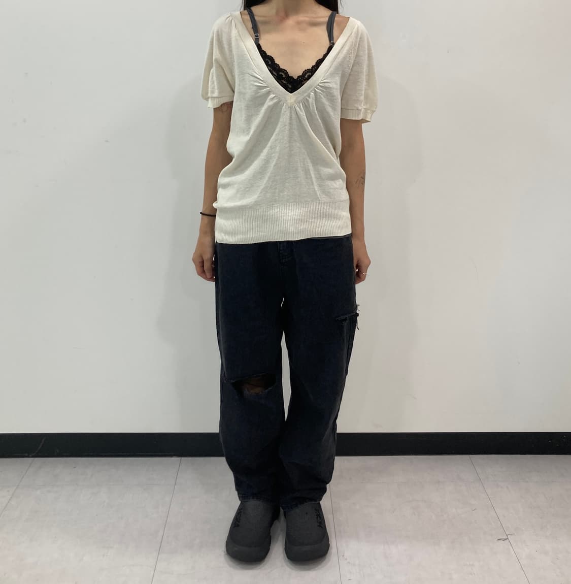 Raglan v neck knit t 상품이미지3