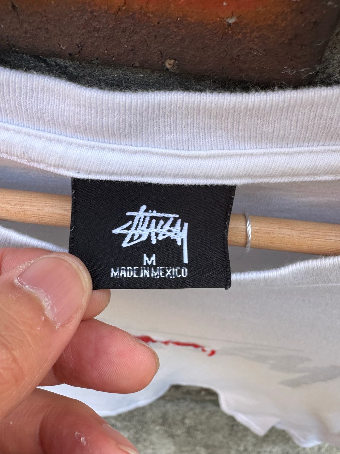 스투시 스톡로고 화이트 반팔티셔츠  상품이미지4