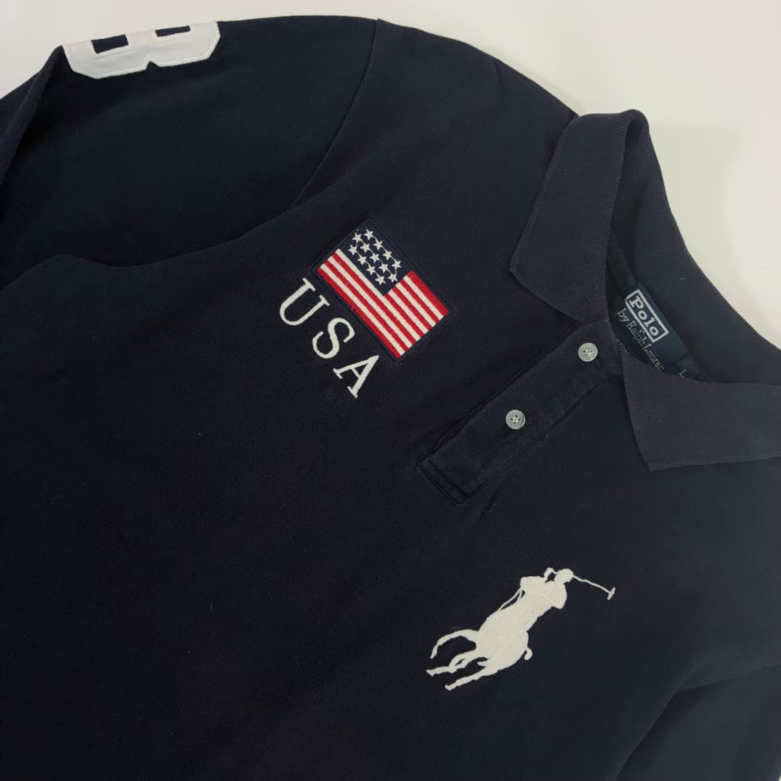 Polo  폴로 랄프로렌 빅포니 커스텀핏 성조기 카라넥 상품이미지4