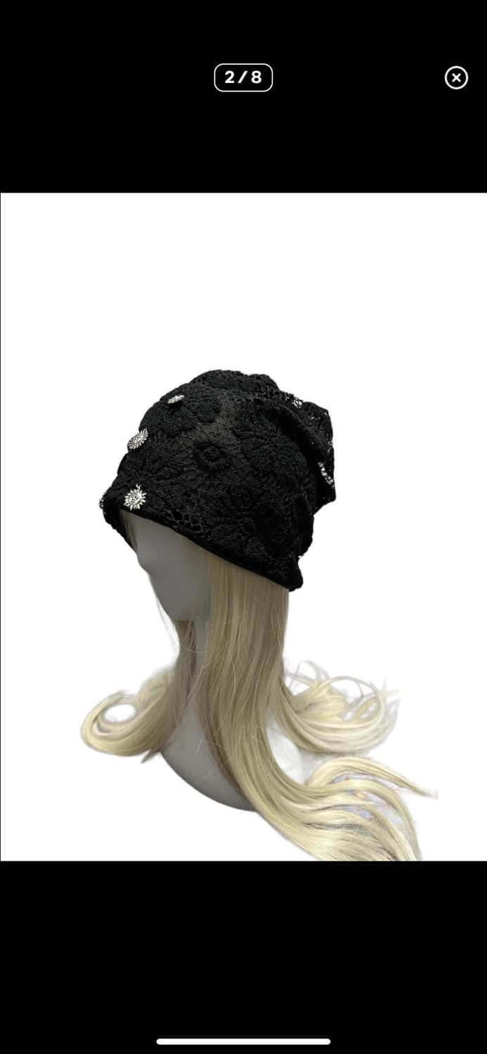 팬던트 레이스 핸드메이드 롱 비니 상품이미지2