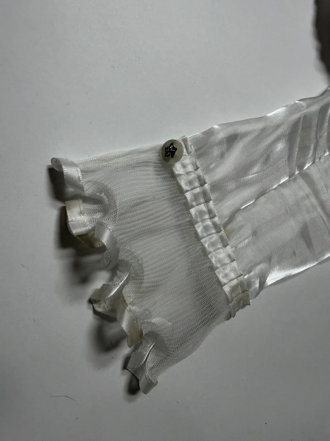 체리퀴리 화이트 오간자 시스루 자켓 상품이미지4