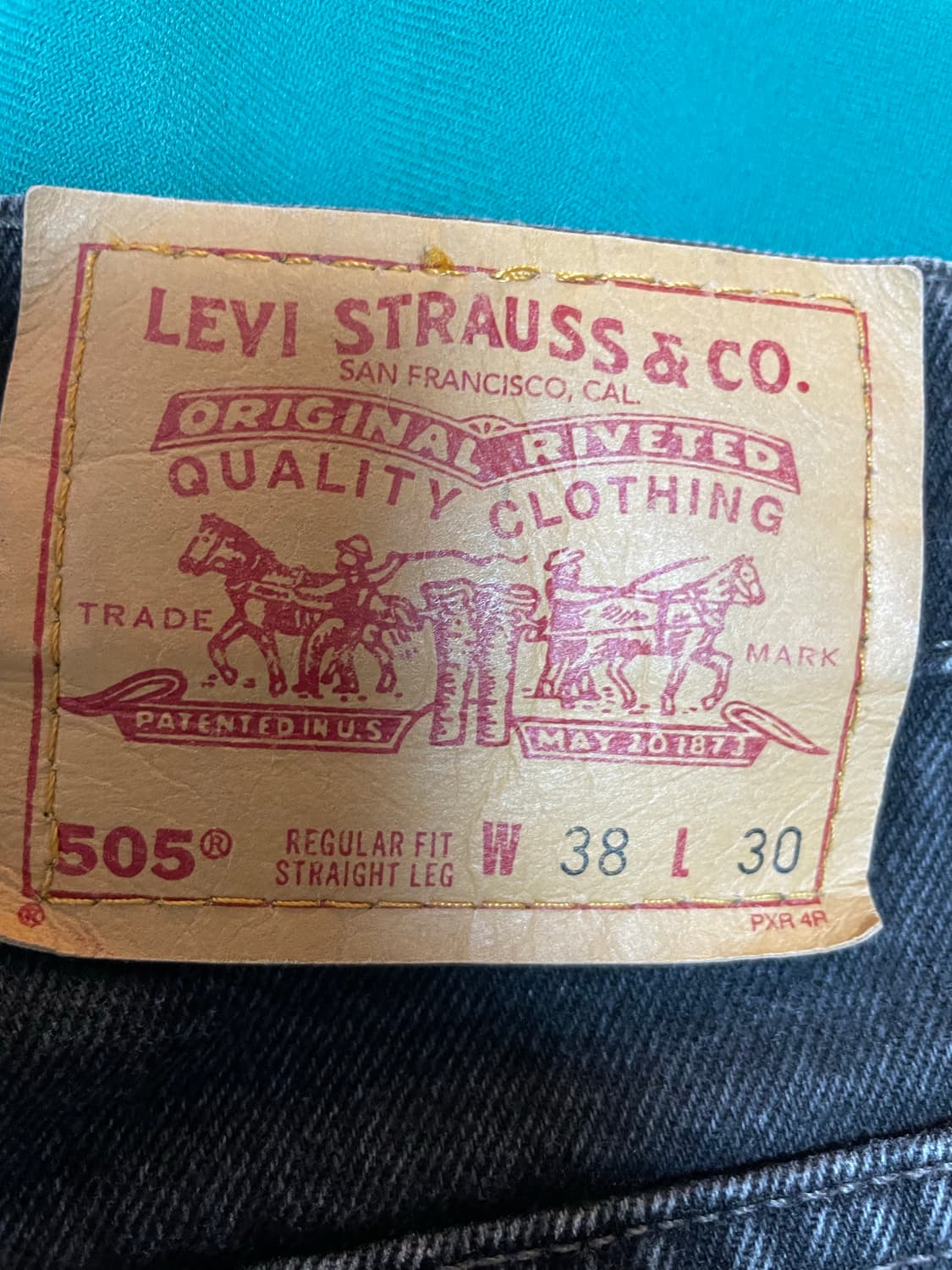 🇺🇸USA 90s 빈티지 리바이스 505 38x30 블랙 상품이미지3