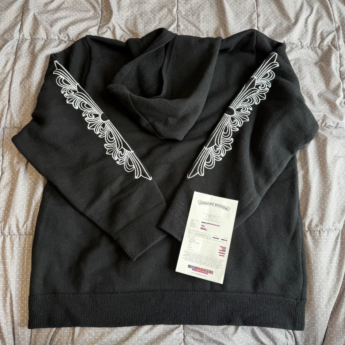 [새상품] 크롬하츠 캐시미어 플로랄 후드 XL 상품이미지3