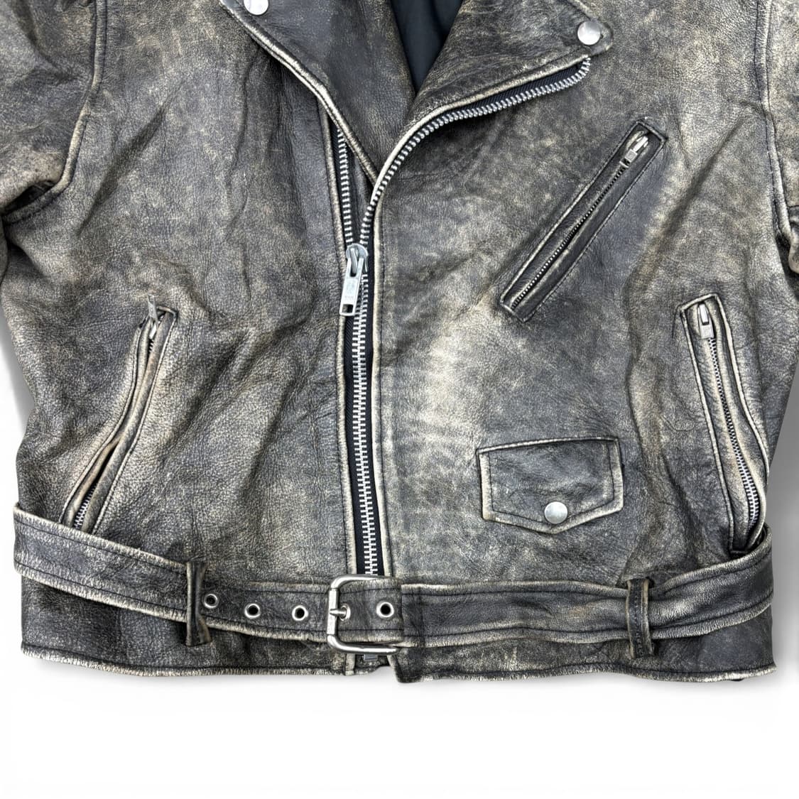 90's 레더 모터사이클 자켓 상품이미지4