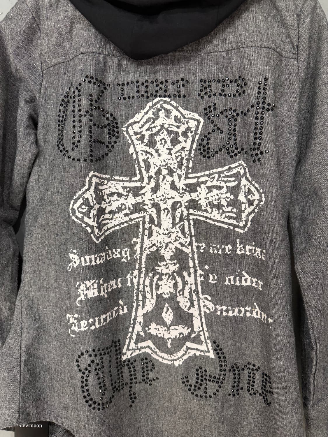 cross printing hood layered shirt 상품이미지10