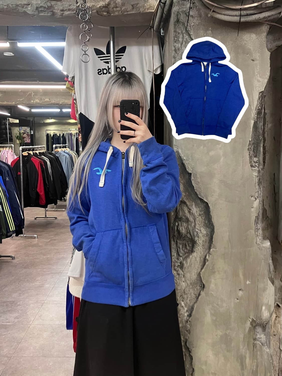 홀리스터 후드집업 블루 XL  #csz2820 상품이미지1