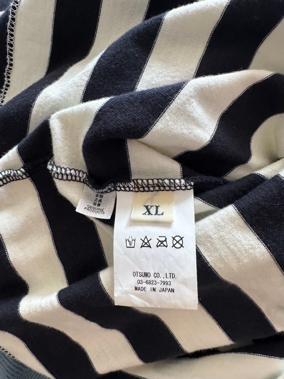 휴먼 메이드 스트라이프 롱슬리브 티셔츠 네이비 XL 팝니다 상품이미지5