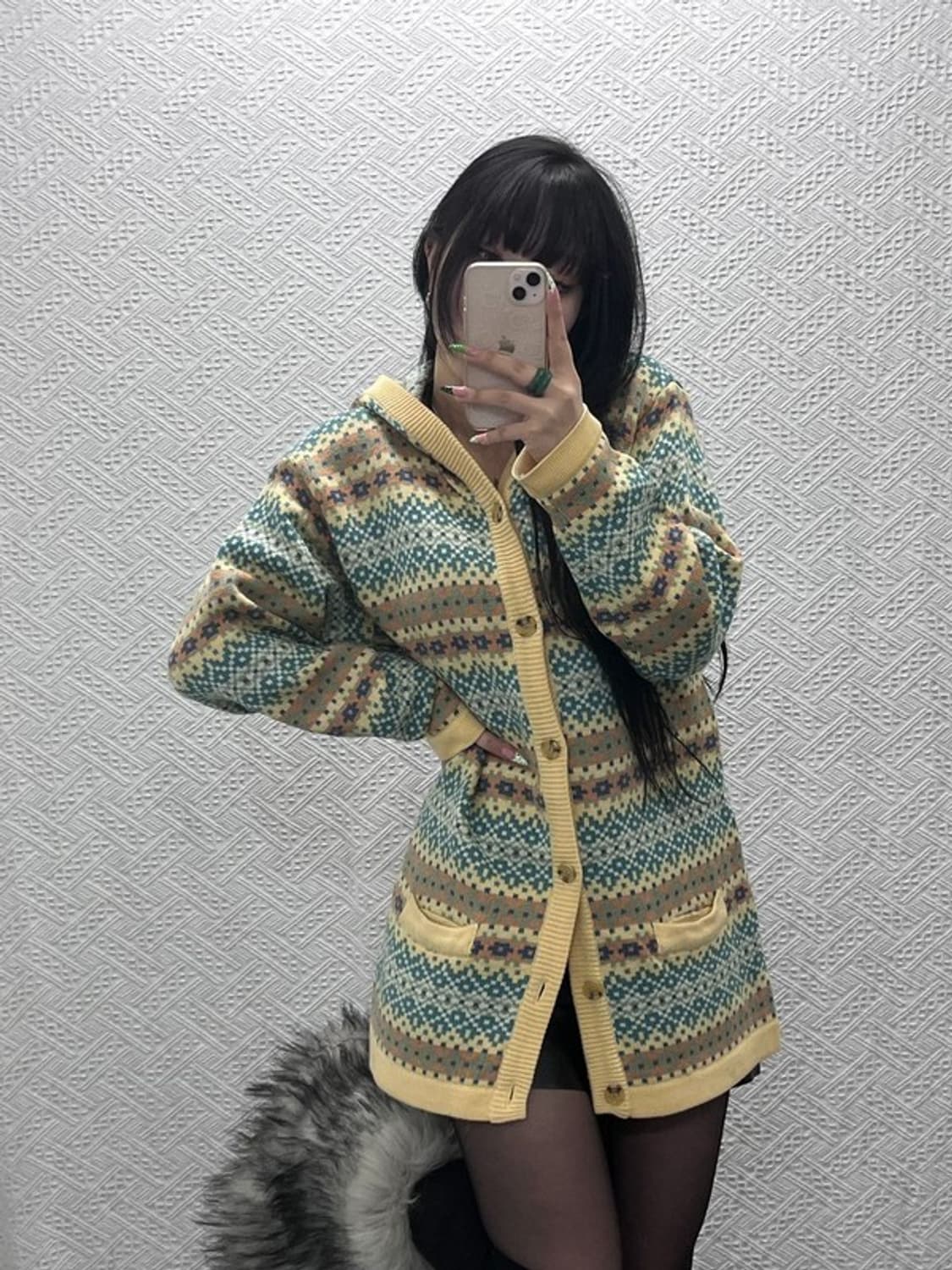 언더우드 코지룩 대장 모리걸 에스닉 후드 니트 가디건 100 C08980 상품이미지1