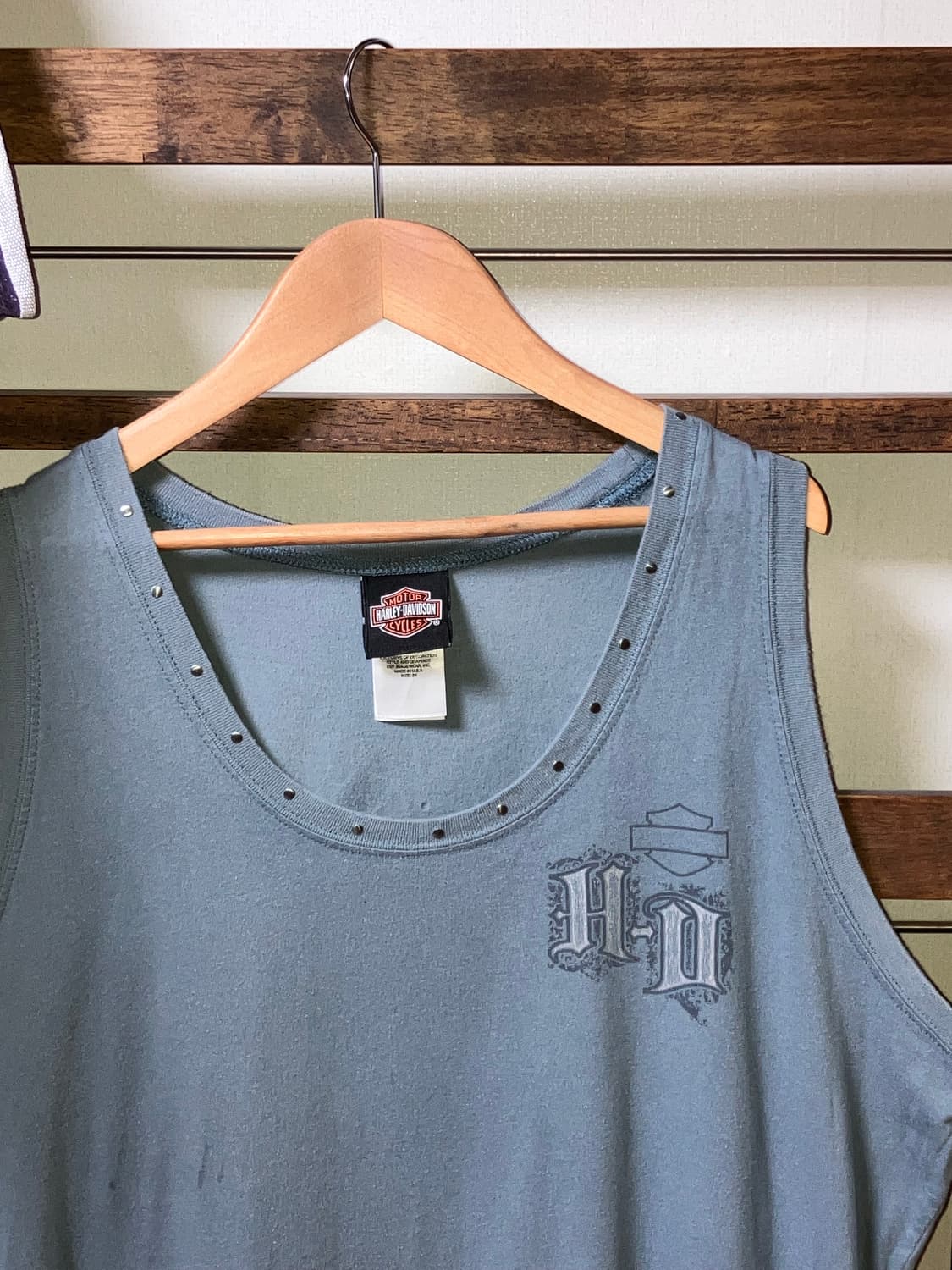 할리데이비슨 빈티지 파우더블루 슬리브리스 상품이미지4