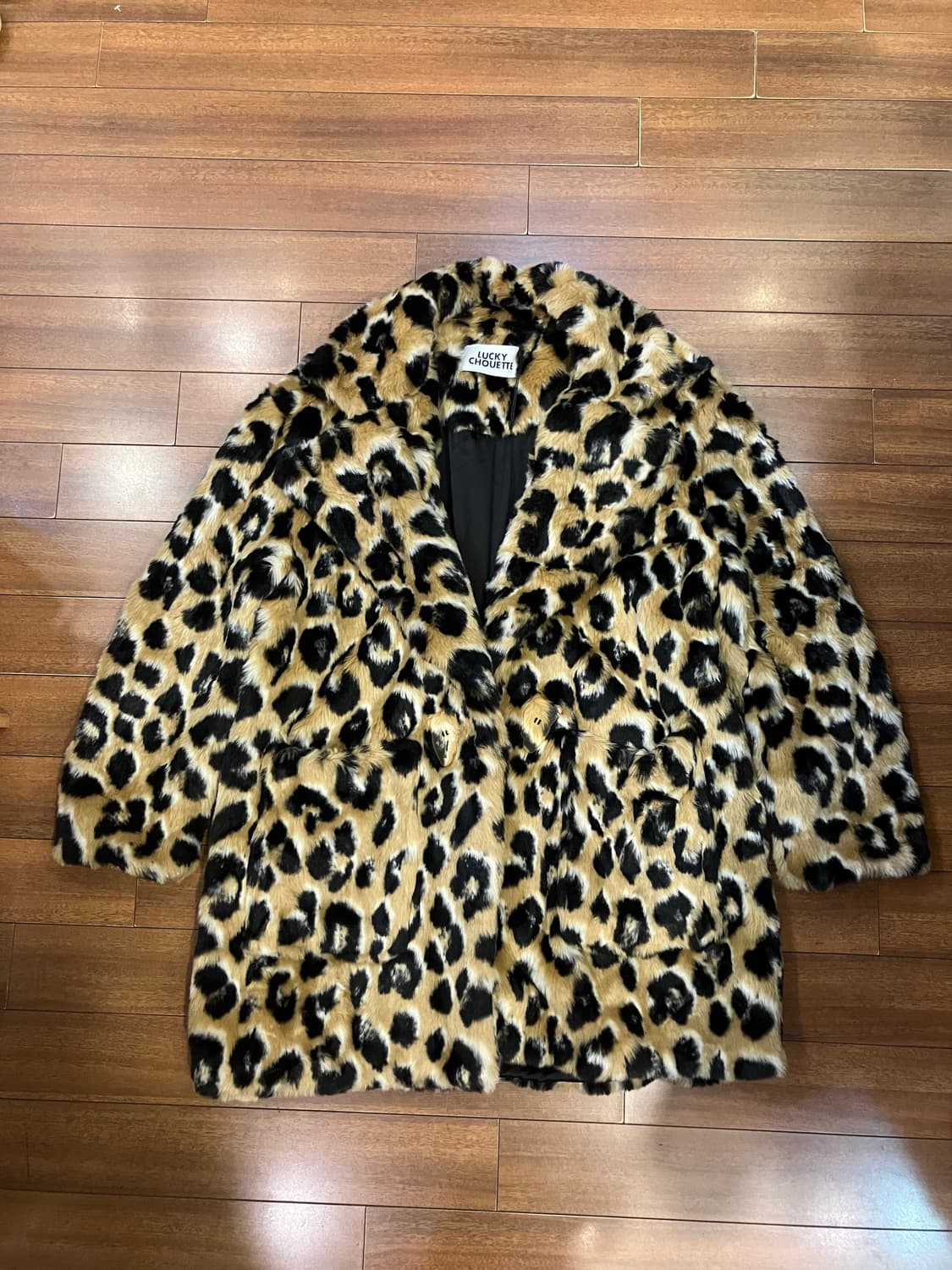 럭키슈에뜨 호피 퍼 코트 상품이미지1