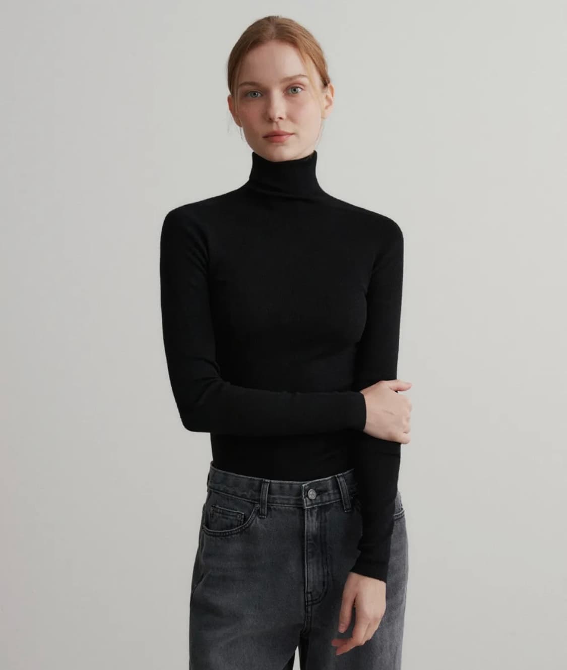 수아레 워셔블 터틀넥 블랙 (정가 3만원) 상품이미지3