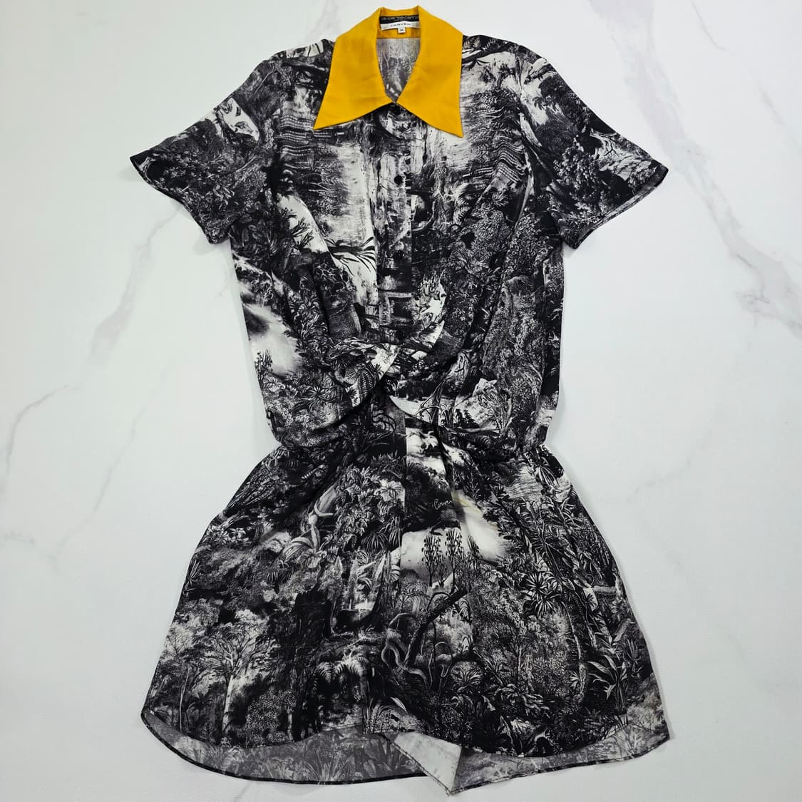 까르벵(Carven) 100% 실크 사파리 그래픽 점프수트 55 상품이미지2