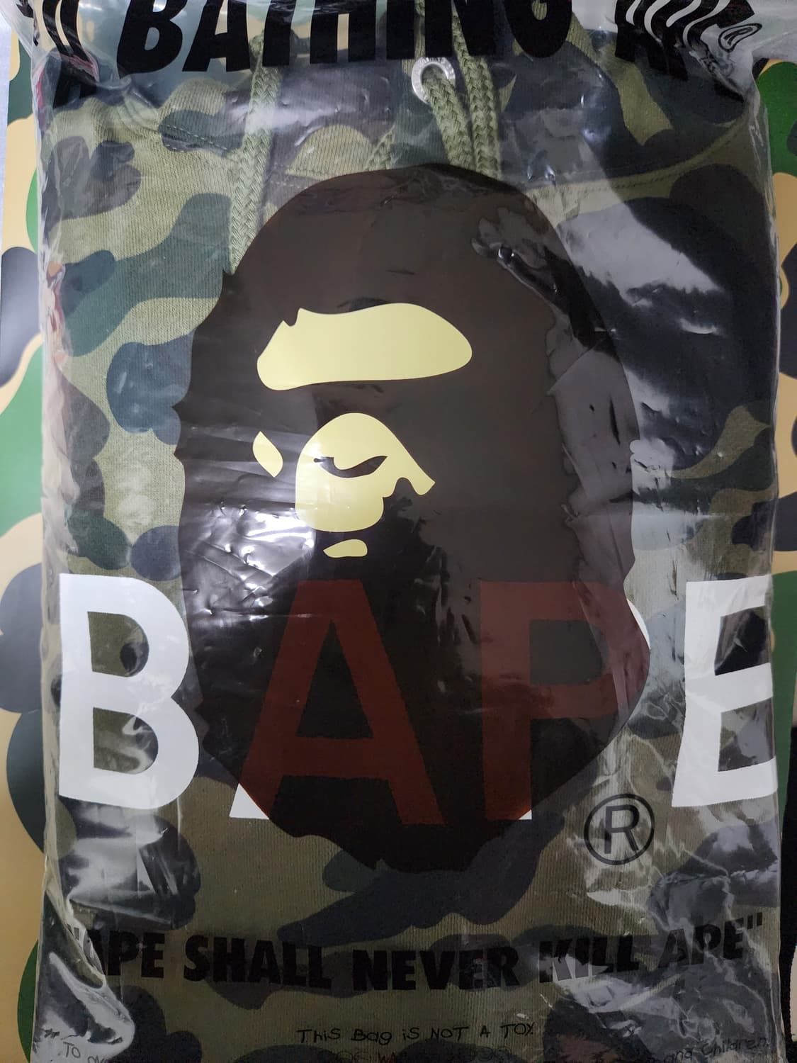 Bape 후드티 녹계 미착용 새상품 상품이미지3
